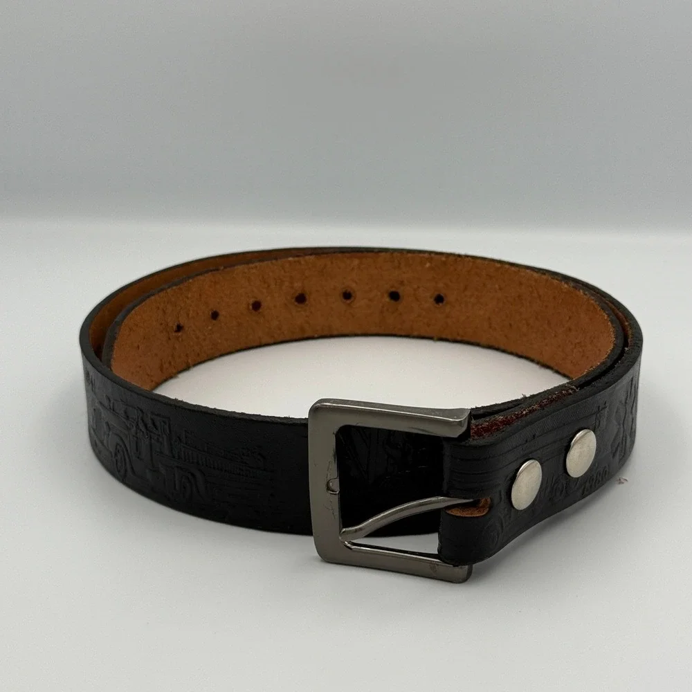 Gavere Leather Fire Department Belt Mens Med 34-38 Black Leather Firefighter USA